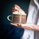 Musango Mug Sgrafitto Stripe - Chocolate