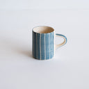 Espresso Cup Sgrafitto Stripe - Dove Grey