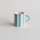 Espresso Cup Candy Stripe - Turquoise