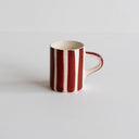 Espresso Cup Candy Stripe - Paprika