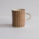 Demi Mug Sgrafitto Stripe - Latte
