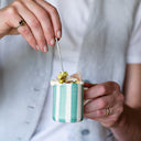 Espresso Cup Candy Stripe - Mint