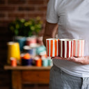 Demi Mug Candy Stripe - Paprika