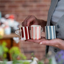 Espresso Cup Candy Stripe - Paprika