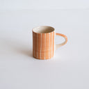 Espresso Cup Sgrafitto Stripe - Peach