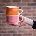 Musango Mug Sgrafitto Stripe - Rose