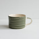 Musango Mug Sgrafitto Stripe - Moss Green