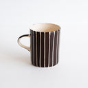 Demi Mug Sgrafitto Stripe - Chocolate