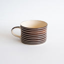 Musango Mug Sgrafitto Stripe - Chocolate