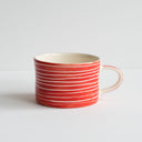 Musango Mug Sgrafitto Stripe - Red