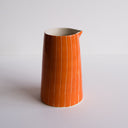 Musango Pitcher Sgraffito Stripe - Tangerine
