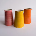 Musango Pitcher Sgraffito Stripe - Turmeric