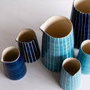 Musango Pitcher Sgraffito Stripe - Turquoise