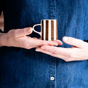 Espresso Cup Candy Stripe - Chocolate