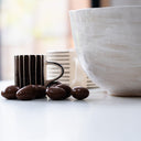 Espresso Cup Sgrafitto Stripe - Chocolate