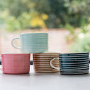 Musango Mug Sgrafitto Stripe - Latte