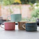 Musango Mug Sgrafitto Stripe - Mint