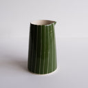 Musango Pitcher Sgraffito Stripe - Moss Green