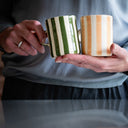 Demi Mug Candy Stripe - Moss Green