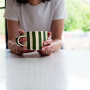 Musango Mug Candy Stripe - Moss Green