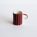 Espresso Cup Sgrafitto Stripe - Paprika