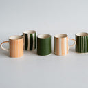 Espresso Cup Candy Stripe - Peach