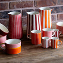 Espresso Cup Candy Stripe - Rose