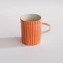 Demi Mug Sgrafitto Stripe - Tangerine