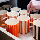 Demi Mug Candy Stripe - Tangerine