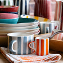 Espresso Cup Candy Stripe - Tangerine