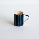Espresso Cup Sgrafitto Stripe - Teal