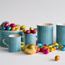 Demi Mug Sgrafitto Stripe - Turquoise