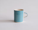 Demi Mug Sgrafitto Stripe - Turquoise